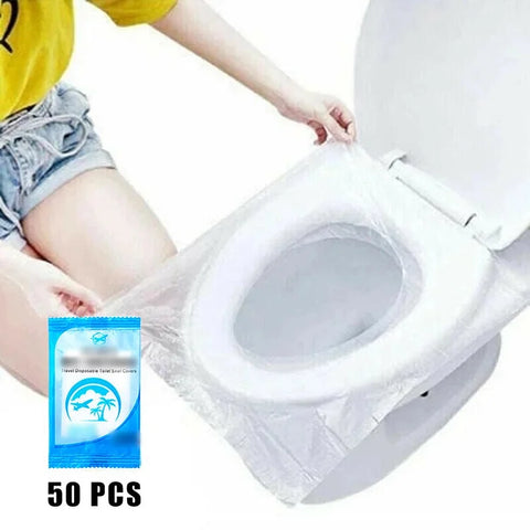 BIODEGRADABLE DISPOSABLE PLASTIC TOILET SEAT COVER (50 PCS)