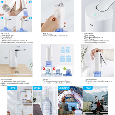 Foldable Water Bottle Pump