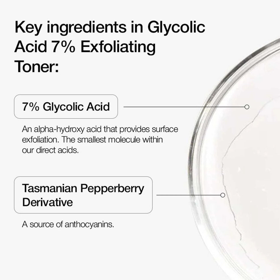 Clarifying 7% Glycolic Acid Toner – Exfoliates, Brightens & Smooths Skin for a Radiant Glow 🌿