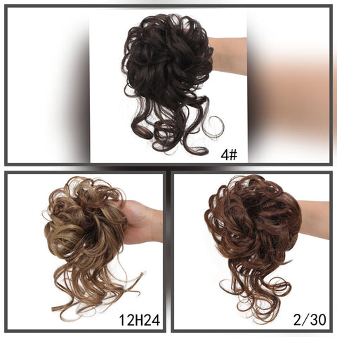 MESSY CURLY HAIR BUN