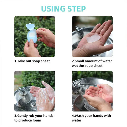 Mini Portable Disposable Travel Soap (Pack of 2)