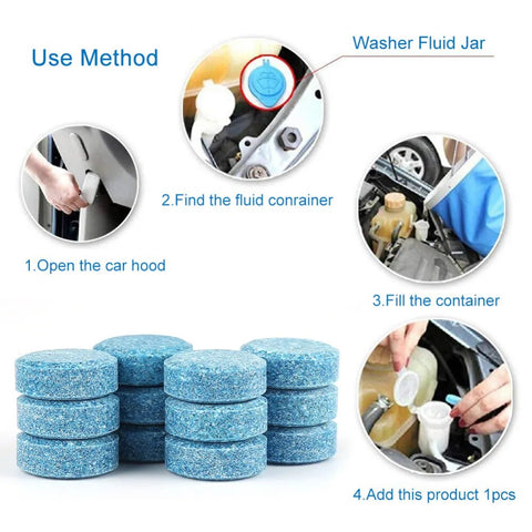 Car Windshield Cleaning Pill Effective Glass (10 PCS)