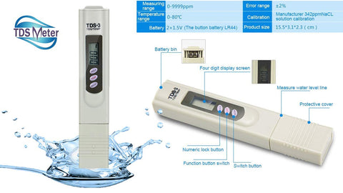 Digital TDS Meter – Water Quality Tester for Drinking, Aquariums & Hydroponics