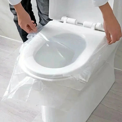 BIODEGRADABLE DISPOSABLE PLASTIC TOILET SEAT COVER (50 PCS)