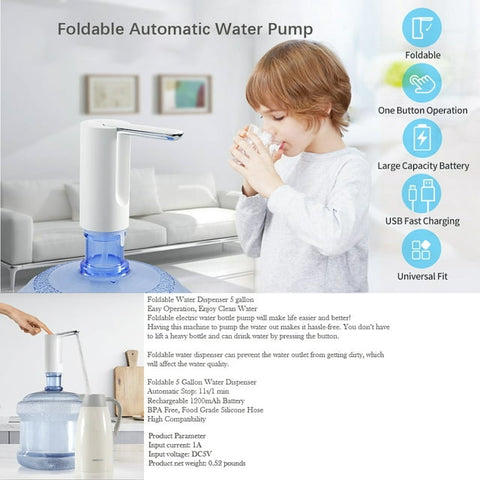 Foldable Water Bottle Pump