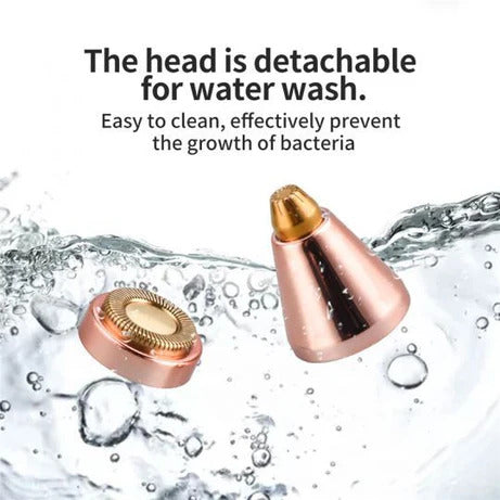 2 in 1 Electric Eyebrow Trimmer & Shaver | Rechargeable | Lipstick Design in Rainbow & Pink
