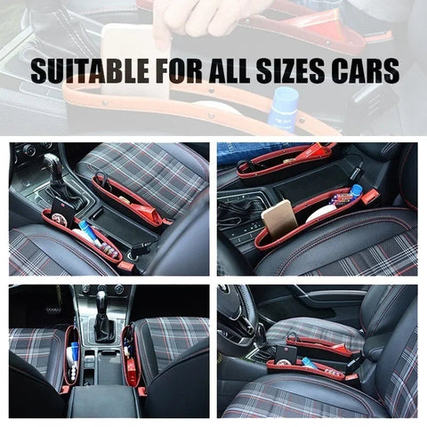 PU Leather Car Seat Gap Storage Organizer