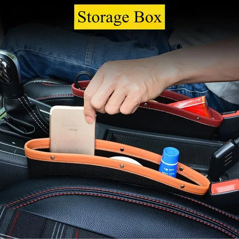 PU Leather Car Seat Gap Storage Organizer