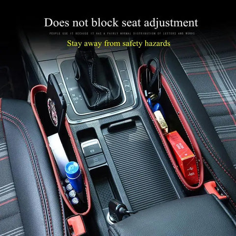 PU Leather Car Seat Gap Storage Organizer