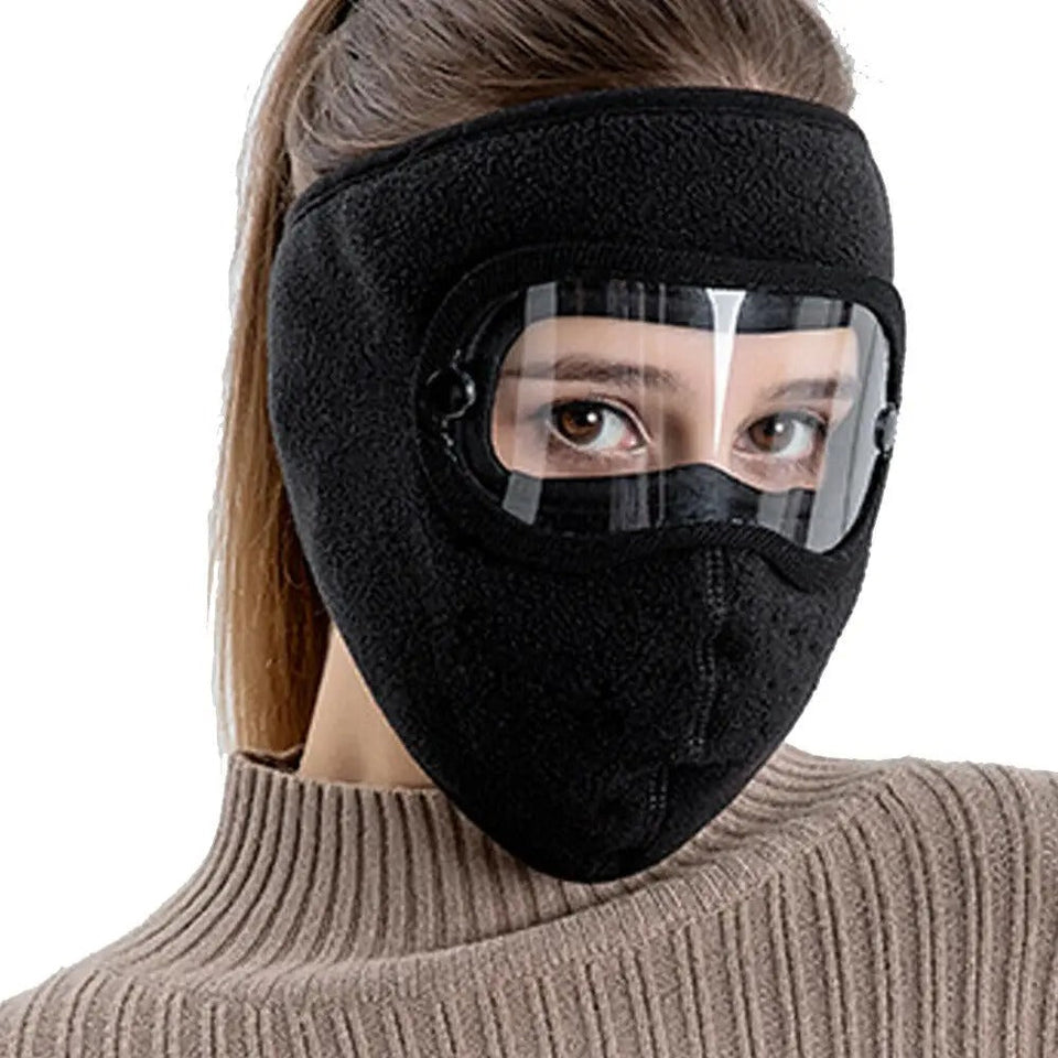 Cotton Full Face Mask with Built-in Goggles | Windproof, Sun & Dust Protection, Warm Winter Mask for Biking, Cycling & Outdoor Use (Unisex – Pack of 1)