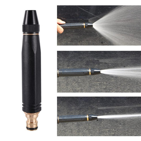 Premium Black Metal Spray Nozzle – Adjustable High-Pressure Water Jet for Car Wash & Gardening