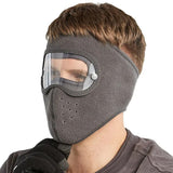 Cotton Full Face Mask with Built-in Goggles | Windproof, Sun & Dust Protection, Warm Winter Mask for Biking, Cycling & Outdoor Use (Unisex – Pack of 1)
