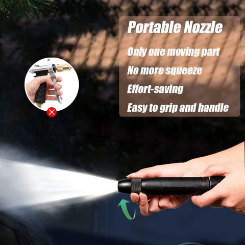 Premium Black Metal Spray Nozzle – Adjustable High-Pressure Water Jet for Car Wash & Gardening