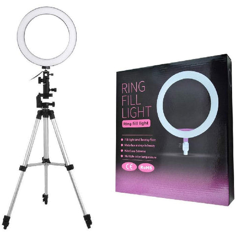LED Ring Light with Phone Holder & USB – Dimmable Beauty Light for Makeup, Streaming & Photography